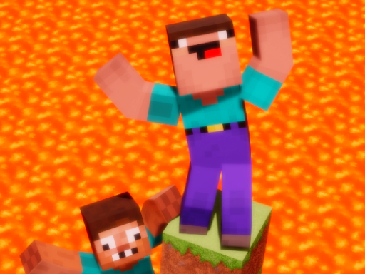 Play Noob vs Pro But Floor is Lava Minecraft